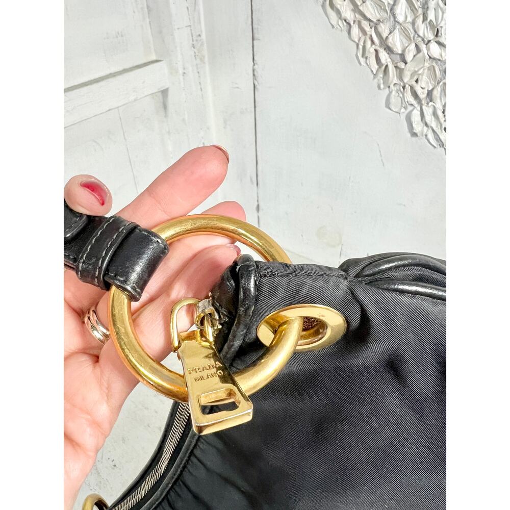 Prada Milano Tessuto Adjustable Single Strap Shoulder Handbag Black - Picture 12 of 16